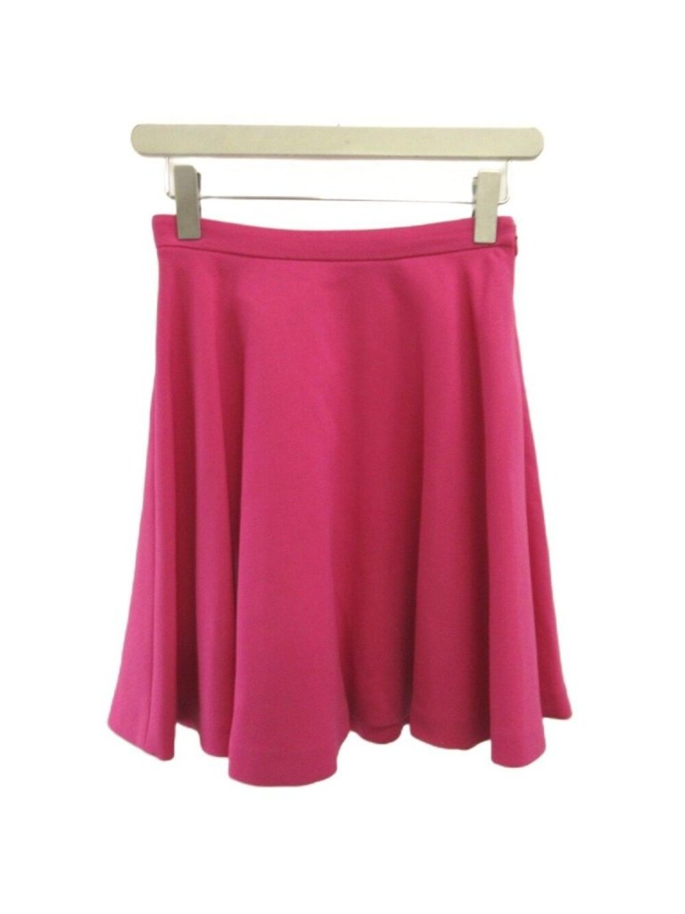 Miu Miu Flare Skirt Wool Mini Length Pink High Waist